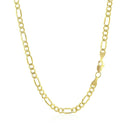 14k Yellow Gold Lite Figaro Chain (3.70 mm) | - Forever in Harmony