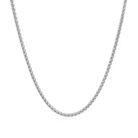 14k White Gold Round Wheat Chain (1.5 mm) - Forever in Harmony