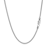 14k White Gold Round Wheat Chain (1.5 mm) - Forever in Harmony