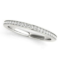 14k White Gold Simple Diamond Wedding Ring (1/4 cttw) - Forever in Harmony