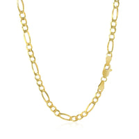 10K Yellow Gold Solid Figaro Chain (3.70 mm) - Forever in Harmony