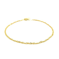 10k Yellow Gold Singapore Anklet 1.5mm | - Forever in Harmony