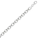 Sterling Silver Rhodium Plated Fancy Charm Bracelet (6.70 mm) | 7.25'' - Forever in Harmony