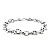 Sterling Silver Rhodium Plated Fancy Charm Bracelet (6.70 mm) | 7.25'' - Forever in Harmony