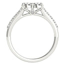 14k White Gold Round Two Stone Diamond Ring (3/4 cttw) - Forever in Harmony