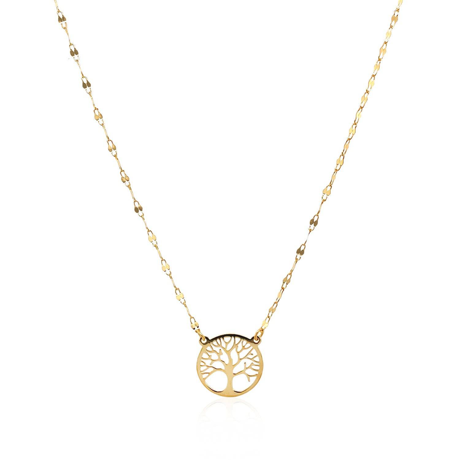 14K Yellow Gold Tree of Life Necklace - Forever in Harmony