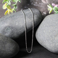 14k White Gold Diamond-Cut Bead Chain (1.10 mm) - Forever in Harmony