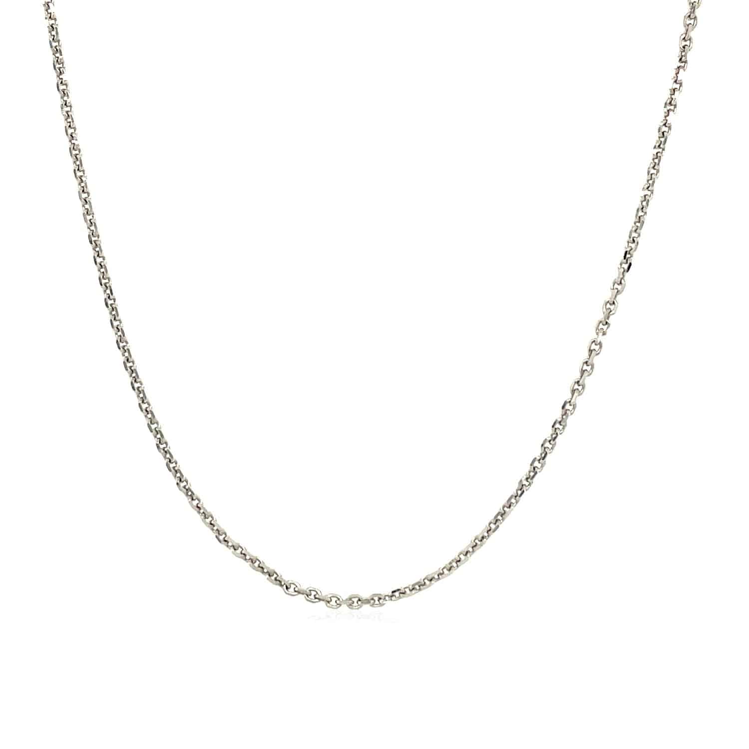 14k White Gold Adjustable Cable Chain (1.10 mm) | 22''