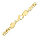 14k Yellow Gold Solid Diamond Cut Rope Bracelet (5.00 mm) | - Forever in Harmony