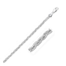 14k White Gold Braided Bracelet  (3.50 mm) | - Forever in Harmony