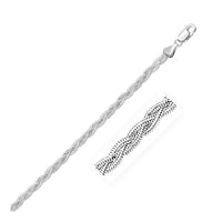 14k White Gold Braided Bracelet  (3.50 mm) | - Forever in Harmony