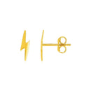 14k Yellow Gold Post Earrings with Lightning Bolts - Forever in Harmony