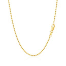 18k Yellow Gold Bead Chain 1.5mm (1.50 mm) - Forever in Harmony