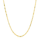 14k Yellow Gold Diamond-Cut Alternating Bead Chain (1.30 mm) - Forever in Harmony