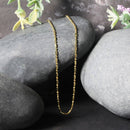 14k Yellow Gold Diamond-Cut Alternating Bead Chain (1.30 mm) - Forever in Harmony