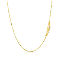 14k Yellow Gold Diamond-Cut Bead Chain (1.10 mm) - Forever in Harmony