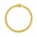 10k Yellow Gold Classic Miami Cuban Solid Bracelet (7.10 mm) | - Forever in Harmony