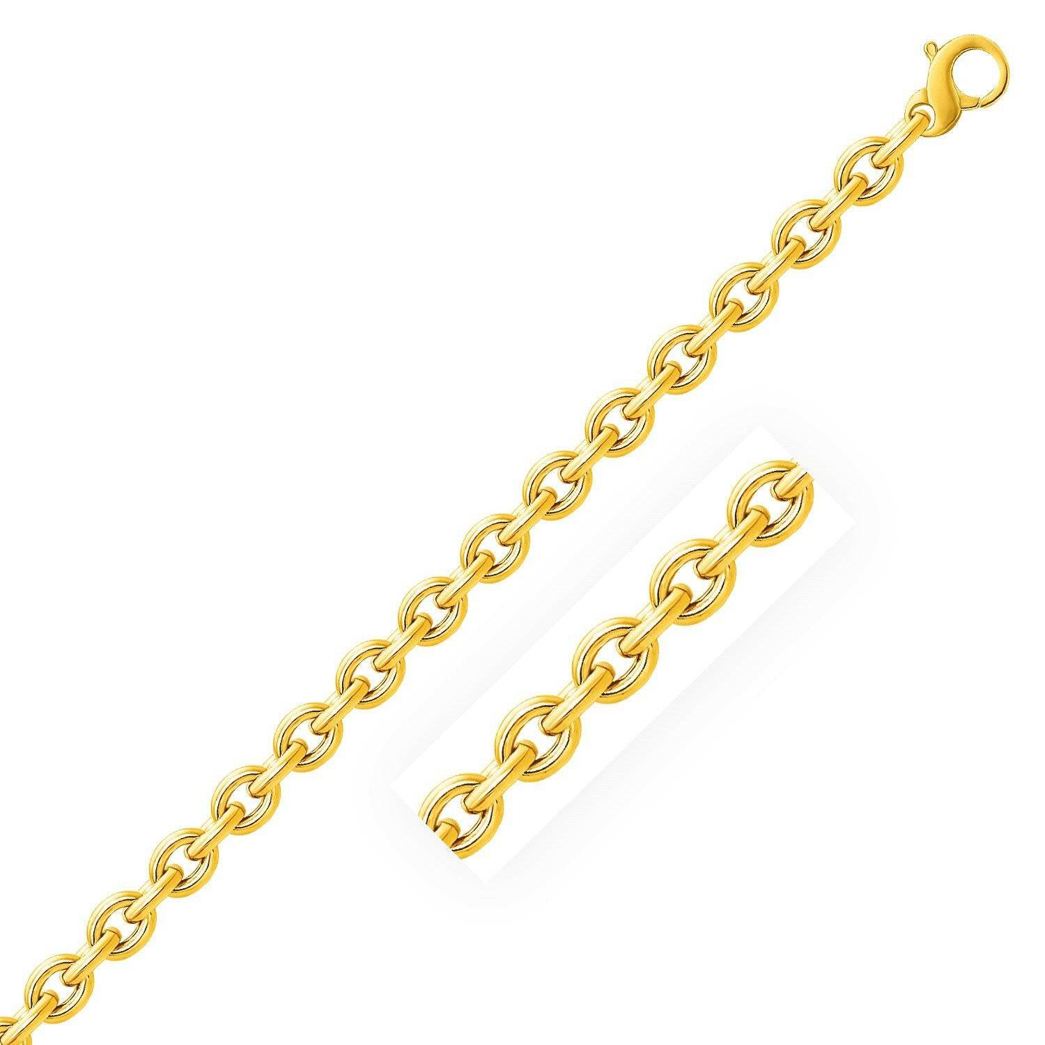 14k Yellow Gold Polished Cable Motif Bracelet (9.65 mm) |