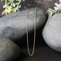 10k Yellow Gold Singapore Chain 0.8mm (0.80 mm) - Forever in Harmony