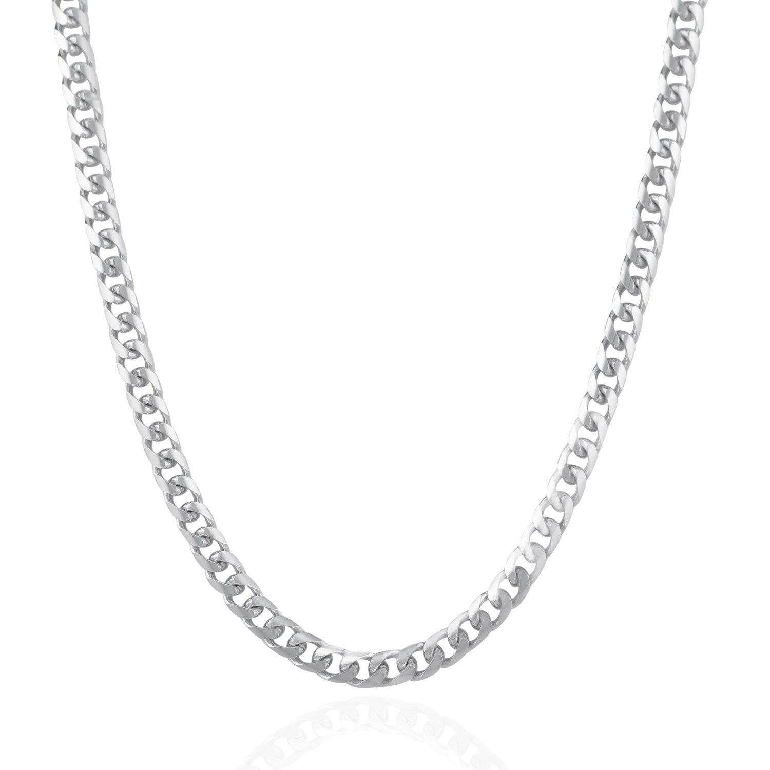 14k White Gold Solid Miami Cuban Chain (5.00 mm) | - Forever in Harmony