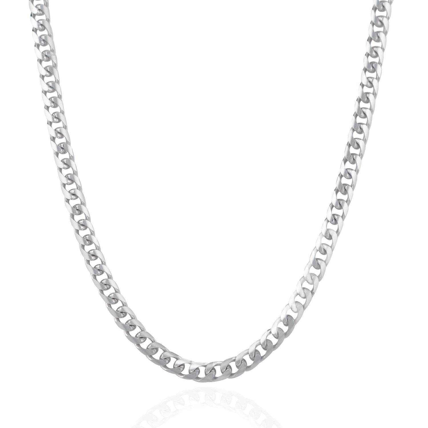 14k White Gold Solid Miami Cuban Chain (5.00 mm) | 20'' - Forever in Harmony