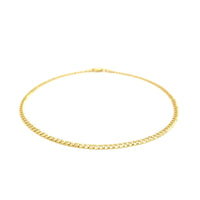 2.5mm 14k Yellow Gold Curb Link Anklet - Forever in Harmony