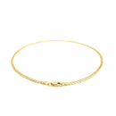 2.5mm 14k Yellow Gold Curb Link Anklet - Forever in Harmony