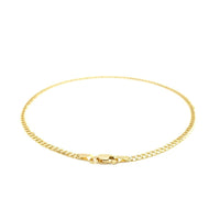 2.5mm 14k Yellow Gold Curb Link Anklet - Forever in Harmony