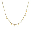 Choker Necklace with Hammered Beads in 14k Yellow Gold - Forever in Harmony