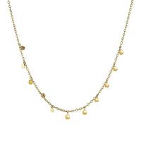 Choker Necklace with Hammered Beads in 14k Yellow Gold - Forever in Harmony