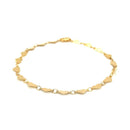 14k Yellow Gold 7 inch Mirrored Heart Chain Bracelet (5.00 mm) | - Forever in Harmony