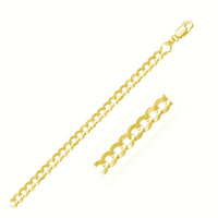 14k Yellow Gold Solid Curb Chain (5.70 mm) | - Forever in Harmony