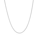 14k White Gold Round Wheat Chain (1.00 mm) - Forever in Harmony