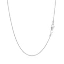 14k White Gold Round Wheat Chain (1.00 mm) - Forever in Harmony