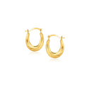 10k Yellow Gold Oval Hoop Earrings - Forever in Harmony