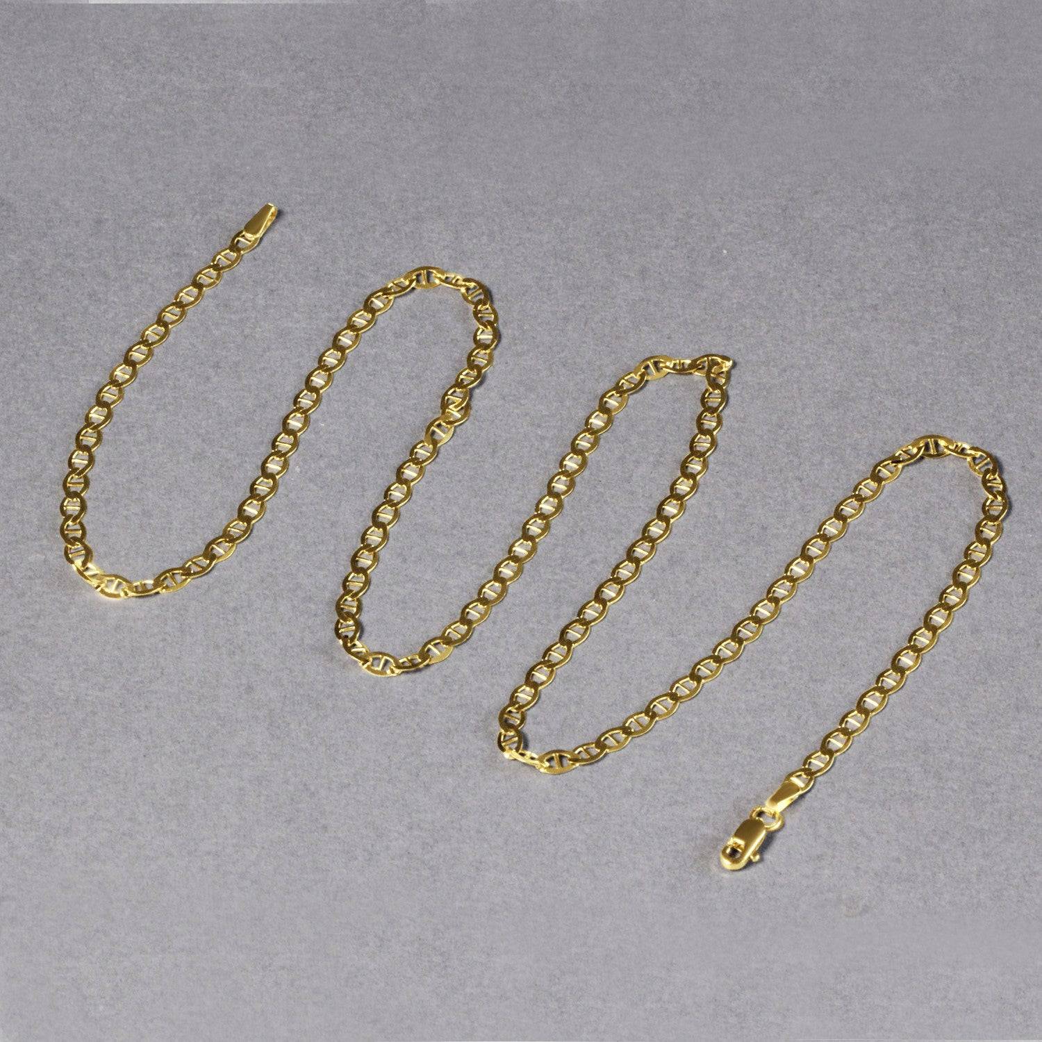 14k Yellow Gold Mariner Link Chain (3.20 mm) - Forever in Harmony