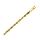 10k Yellow Gold Lite Rope Bracelet (5.00 mm) | - Forever in Harmony