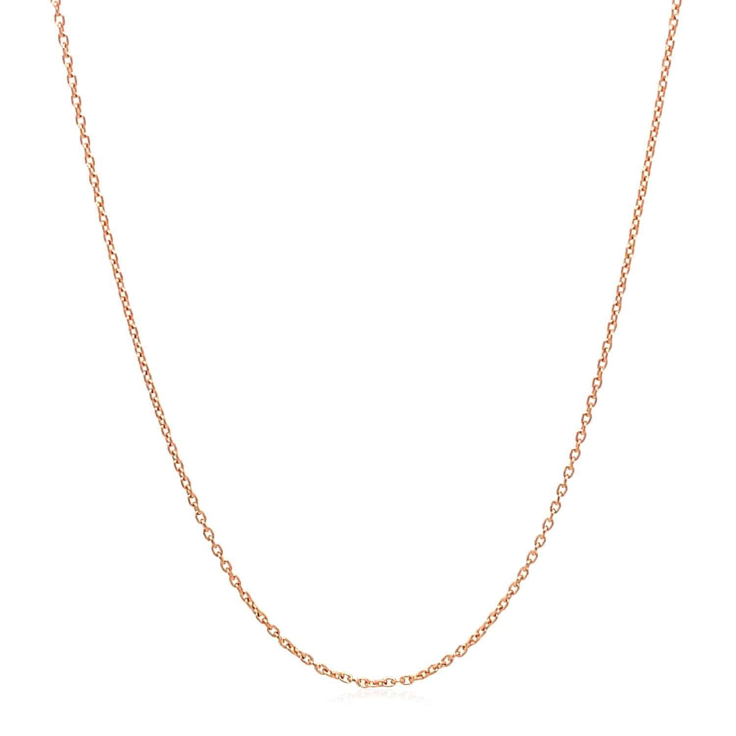 14k Rose Gold Oval Cable Link Chain (0.97 mm) - Forever in Harmony