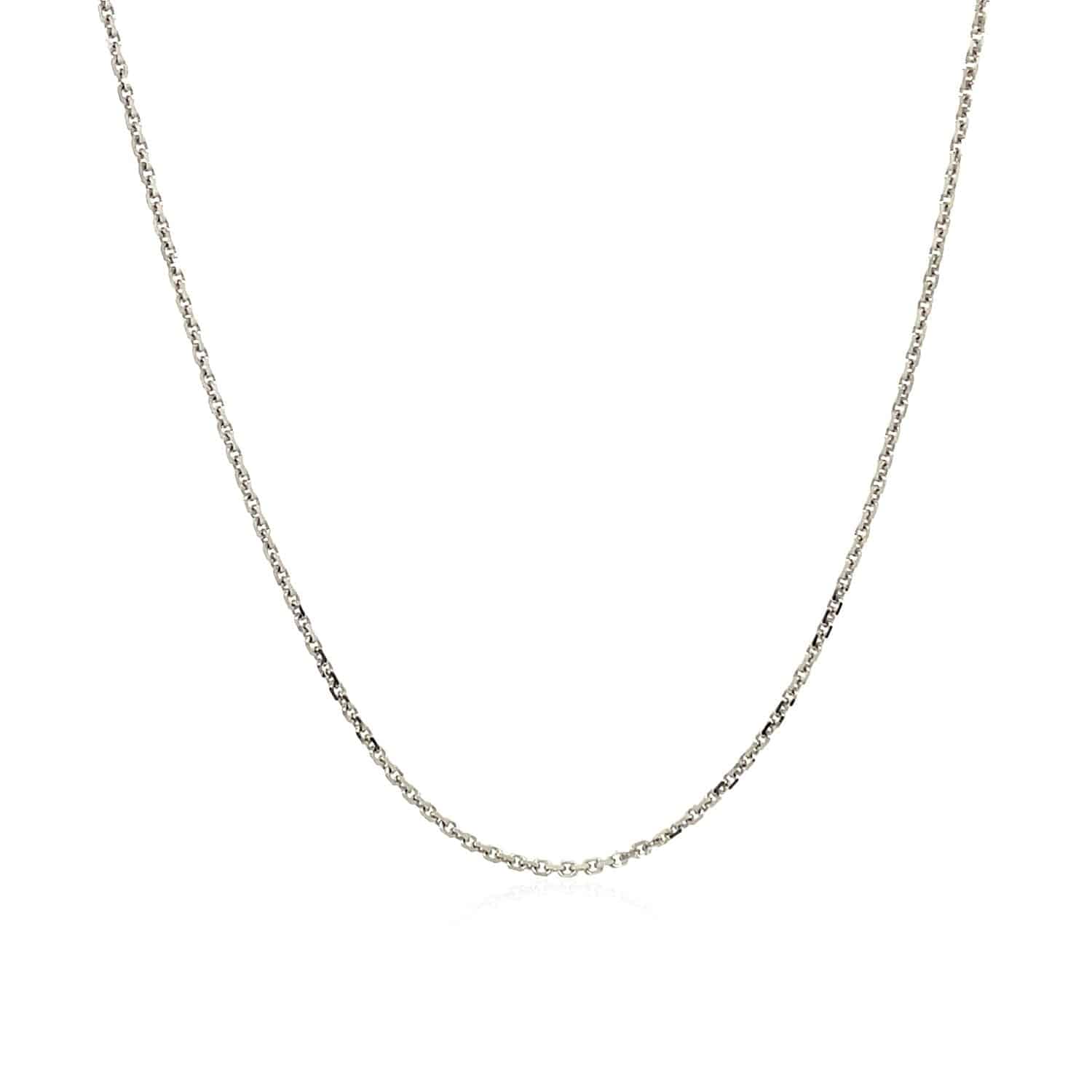 10k White Gold Adjustable Cable Chain (1.10 mm) - Forever in Harmony