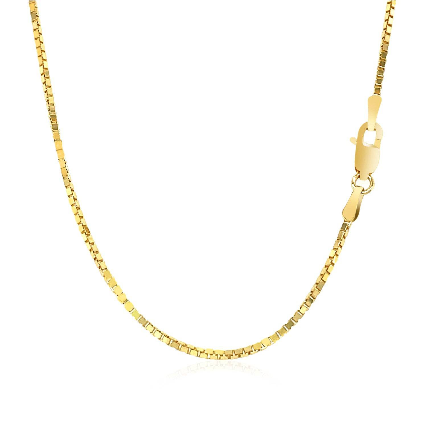 14k Yellow Gold Classic Box Chain (1.1 mm) - Forever in Harmony