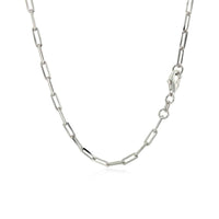 14K White Gold Paperclip Chain (2.50 mm) - Forever in Harmony