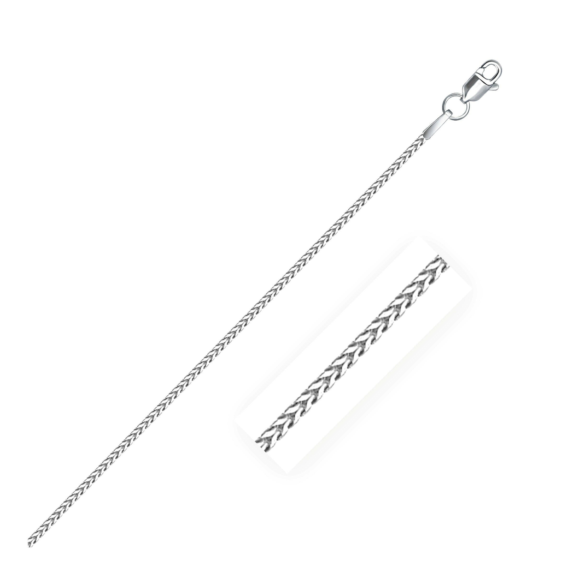 14k White Gold Franco Chain (1.20 mm) |