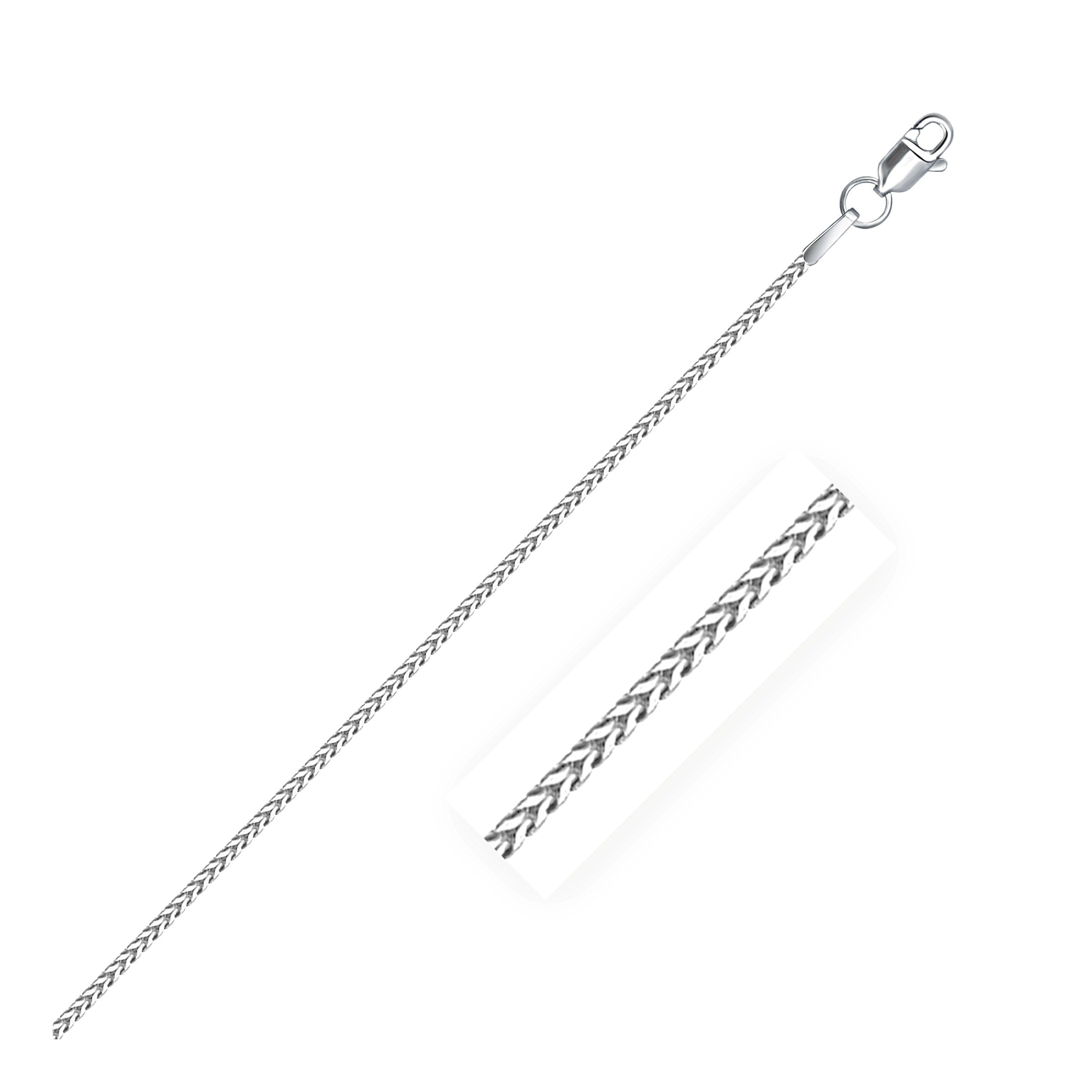 14k White Gold Franco Chain (1.20 mm) | 16''