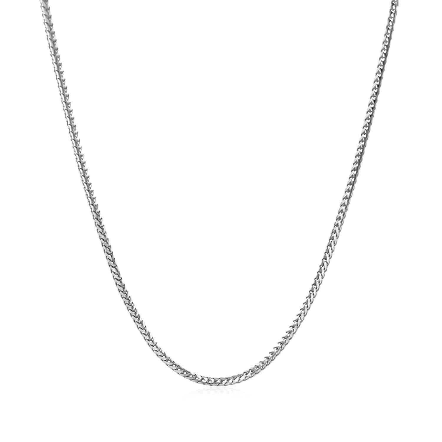 14k White Gold Franco Chain (1.20 mm) | - Forever in Harmony