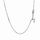 14k White Gold Adjustable Box Chain (0.85 mm) | - Forever in Harmony