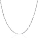 14k White Gold Solid Figaro Chain (1.90 mm) - Forever in Harmony