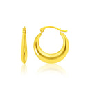 14k Yellow Gold Graduated Round Shape Hoop Earrings - Forever in Harmony