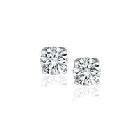 14k White Gold Diamond Four Prong Stud Earrings (1 cttw) - Forever in Harmony