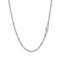 Sterling Silver Rhodium Plated Cable Chain (2.75 mm) - Forever in Harmony