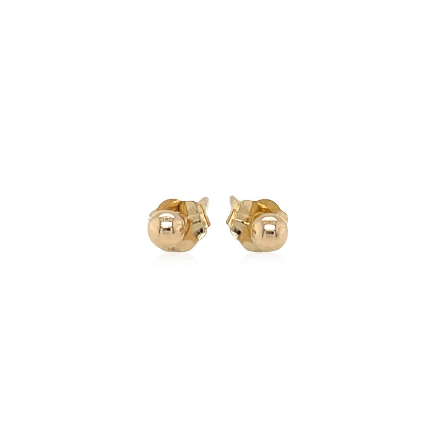 14k Yellow Gold Polished Round Stud Earrings(3mm) - Forever in Harmony